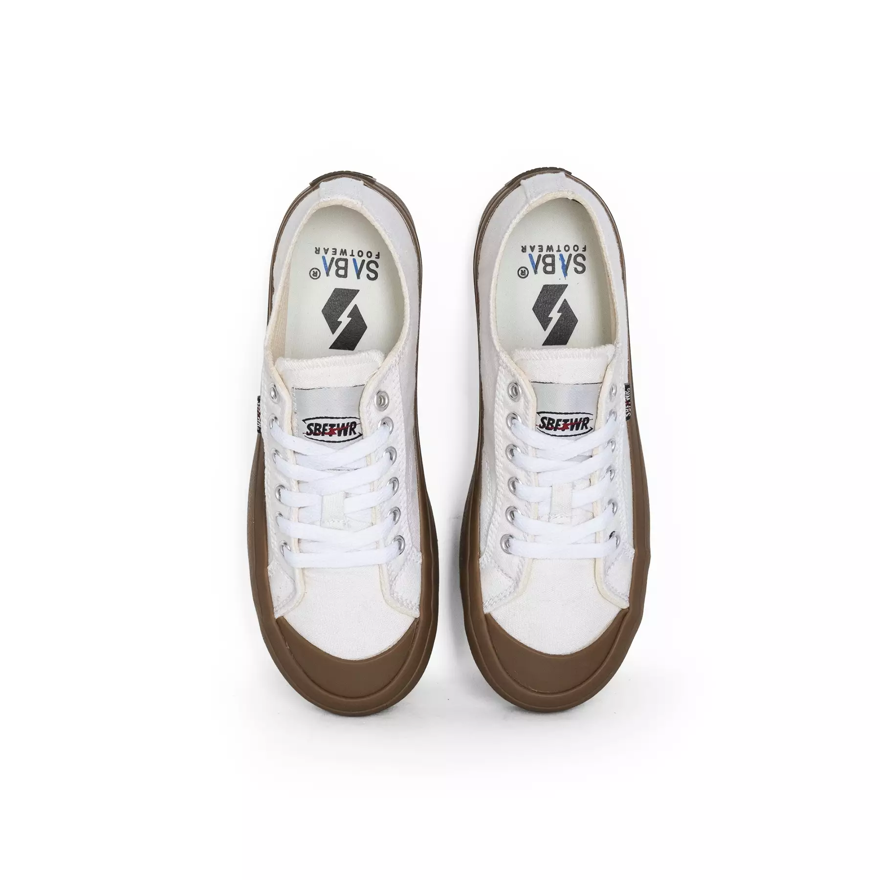 SABA Basic Off White Dark Gum - Sepatu Sneakers Casual Pria Wanita