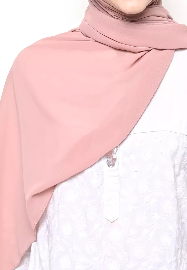 Pasmina  Cerutti Baby Doll Jahit Tepi Old Rose