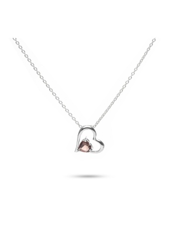 Millenne silver MILLENNE Multifaceted Gemstone in Heart Silver Pendant with 925 Sterling Silver 14E7CAC9805EFCGS_1