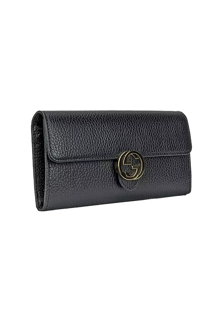 Gucci GUCCI Icon GG Interlocking Wallet Black 615524 2024 | Buy Gucci ...