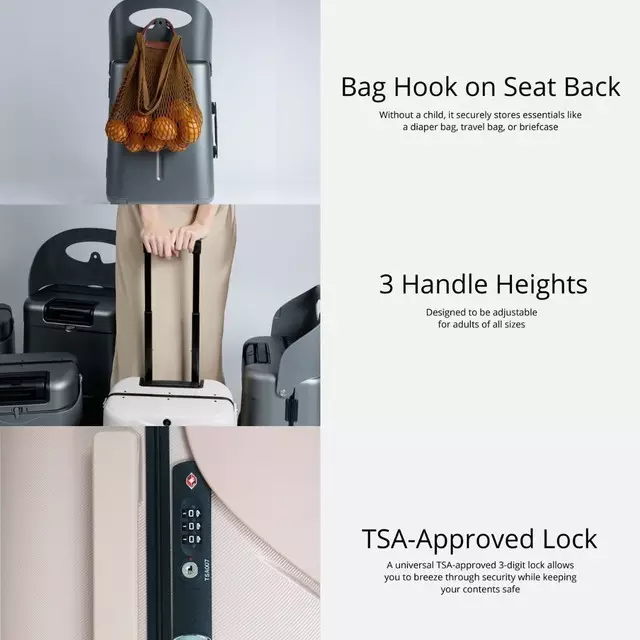 Miamily Check In and Carry On Cabin Luggage TSA 24 - Midnight Black - Koper Travelling Anak & Dewasa