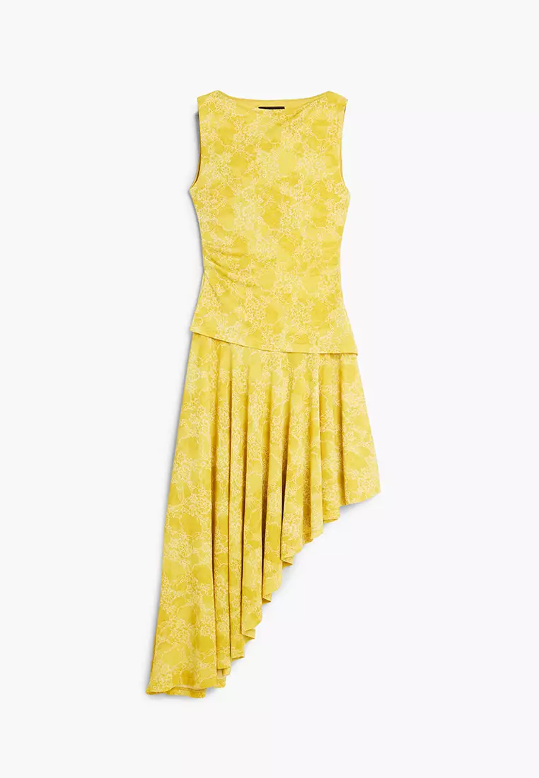 ASYMMETRICAL PRINTED DRESS