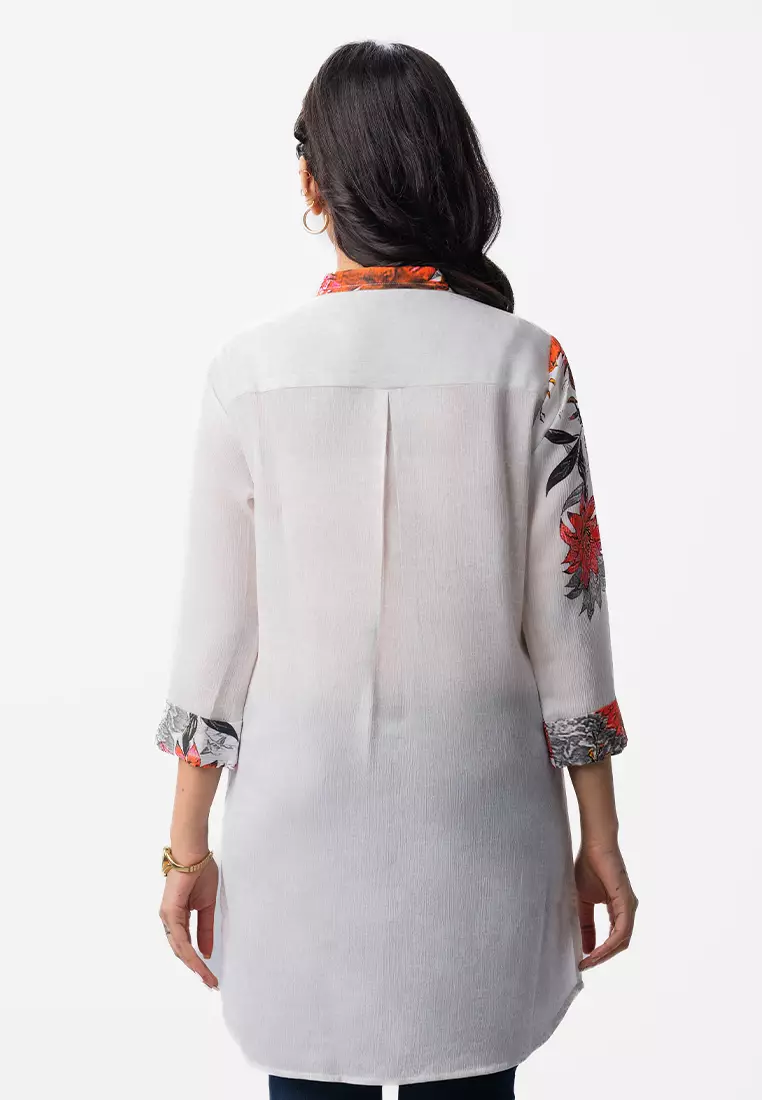 Le Reve Hi-Low Panel Shirt Style Tunic By Nargisus
