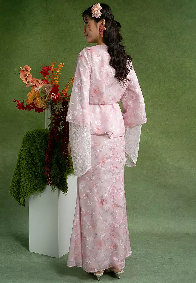 Elena Recycled Polyester Kebaya with Belt Set