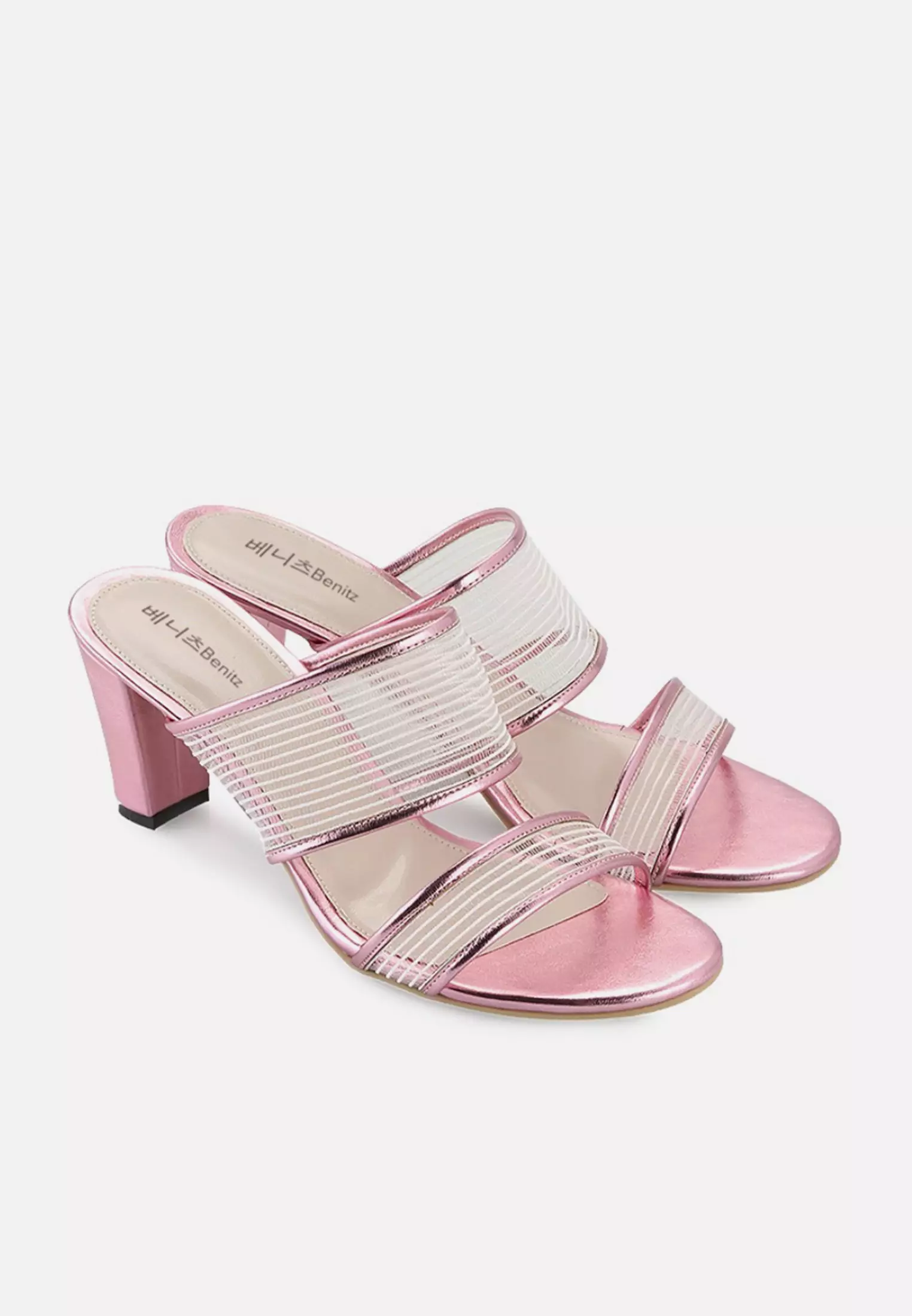 Jual Benitz Benitz High Heels Double Strap Mesh Wanita Casual Original ...
