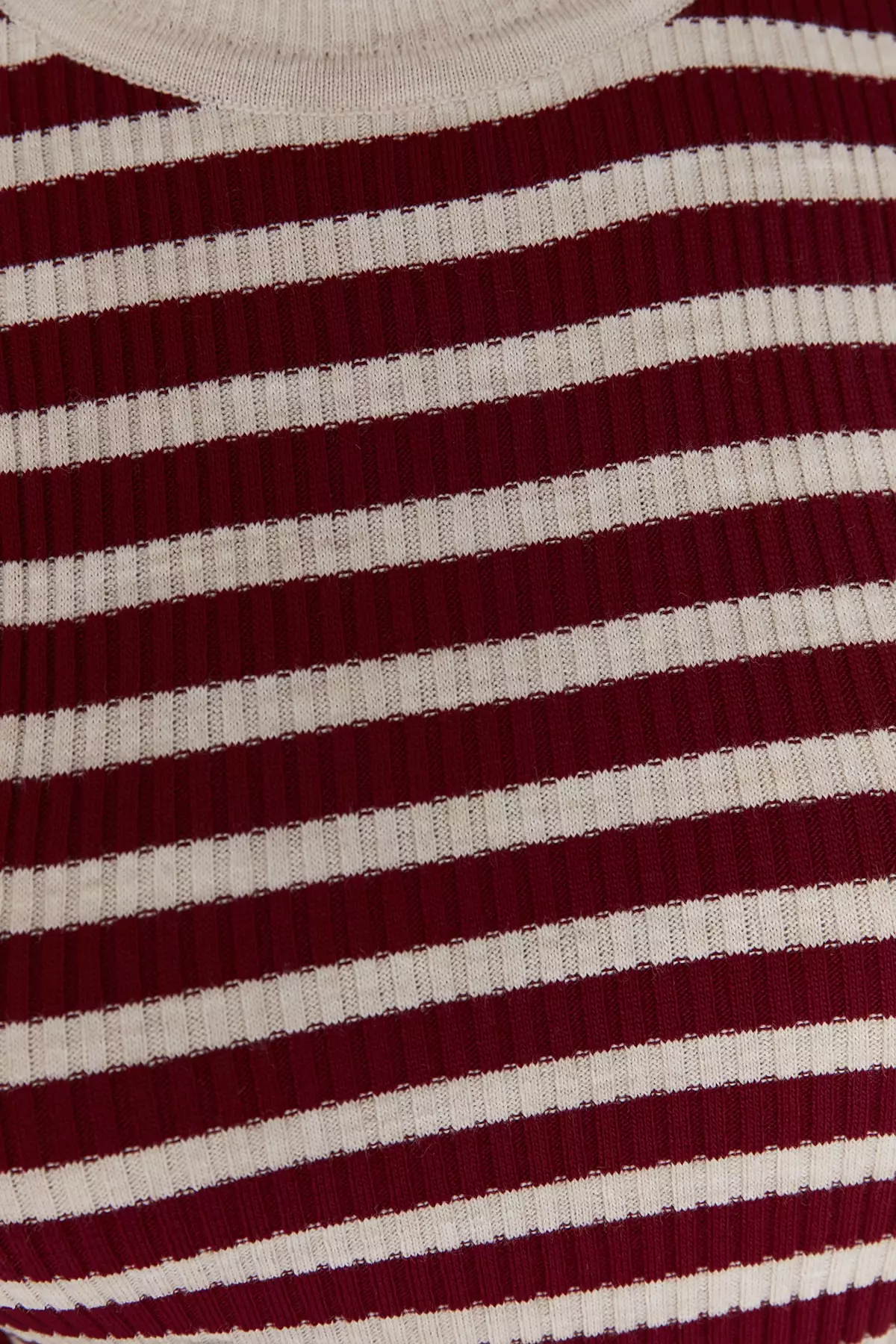 Plus Size Striped Crew Neck Knitwear Sweater