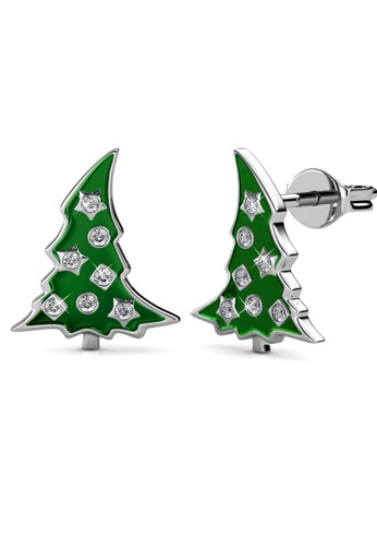 Her Jewellery Christmas Tree Earrings - Made with premium grade crystals from Austria BC904AC684FC27GS_1
