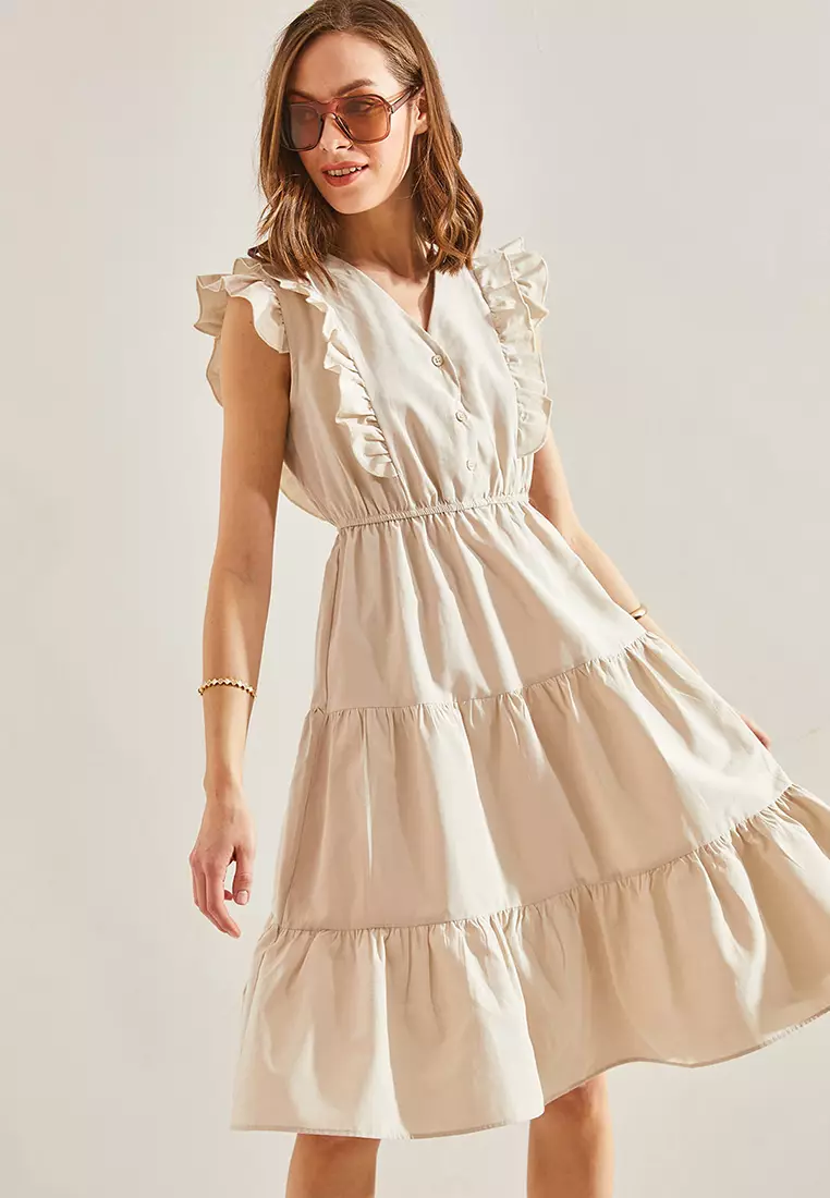Frilly Buttoned Dress