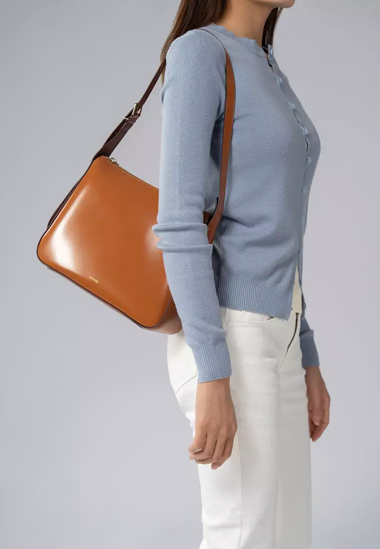 KELLY Baguette Bag - Dark Almond