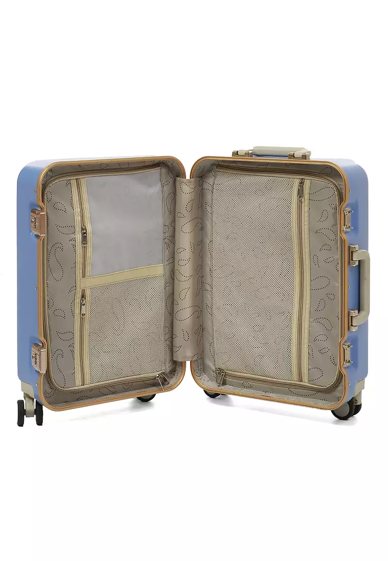 Carlton Tas Koper Alumunium Frame Size 20 Inch Travel Bag Unisex Large Compartment TSA Lock Material Polycarbonate ORIGINAL - Blue