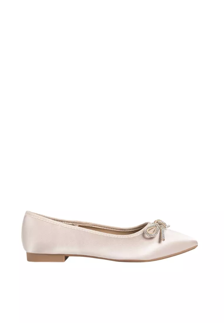 Discount on Happy2U  shoes - SKU: Satin Ribbon Ballerina Flats