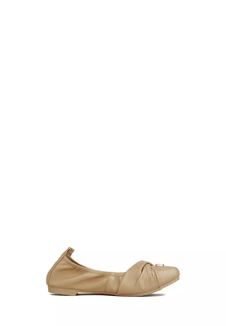 Discount on BONIA  shoes - SKU: Medium Brown Melanie Ballerinas