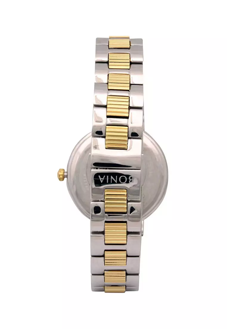 Bonia Jam Tangan Wanita - Silver Gold - Stainless Steel - BP10344-2115