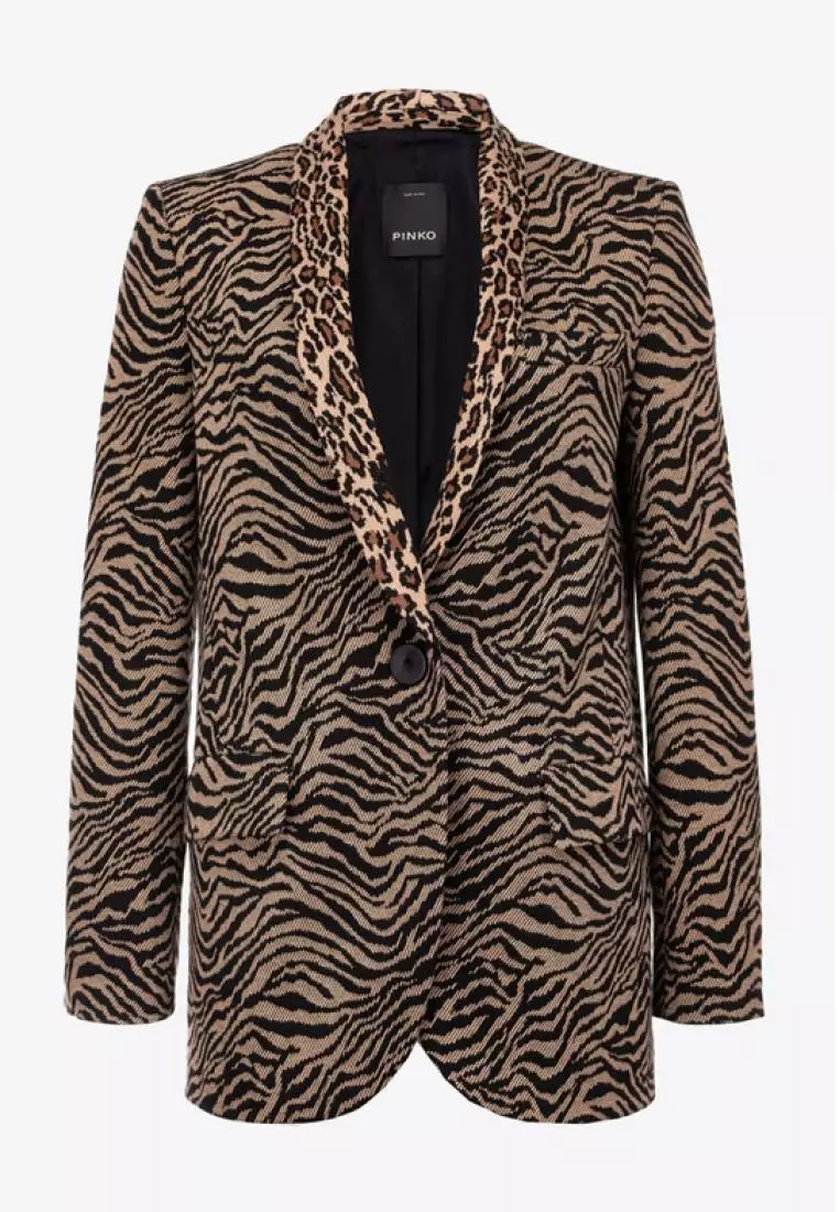 Buy PINKO PINKO Animal print blazer 2024 Online ZALORA Singapore