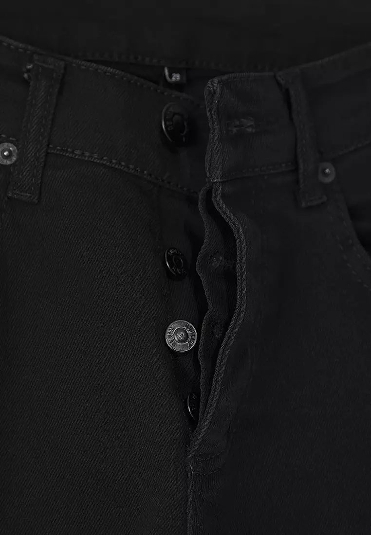 Black Skinny Fit Stretch Fabric Jeans Trousers TMNAW25JE00013