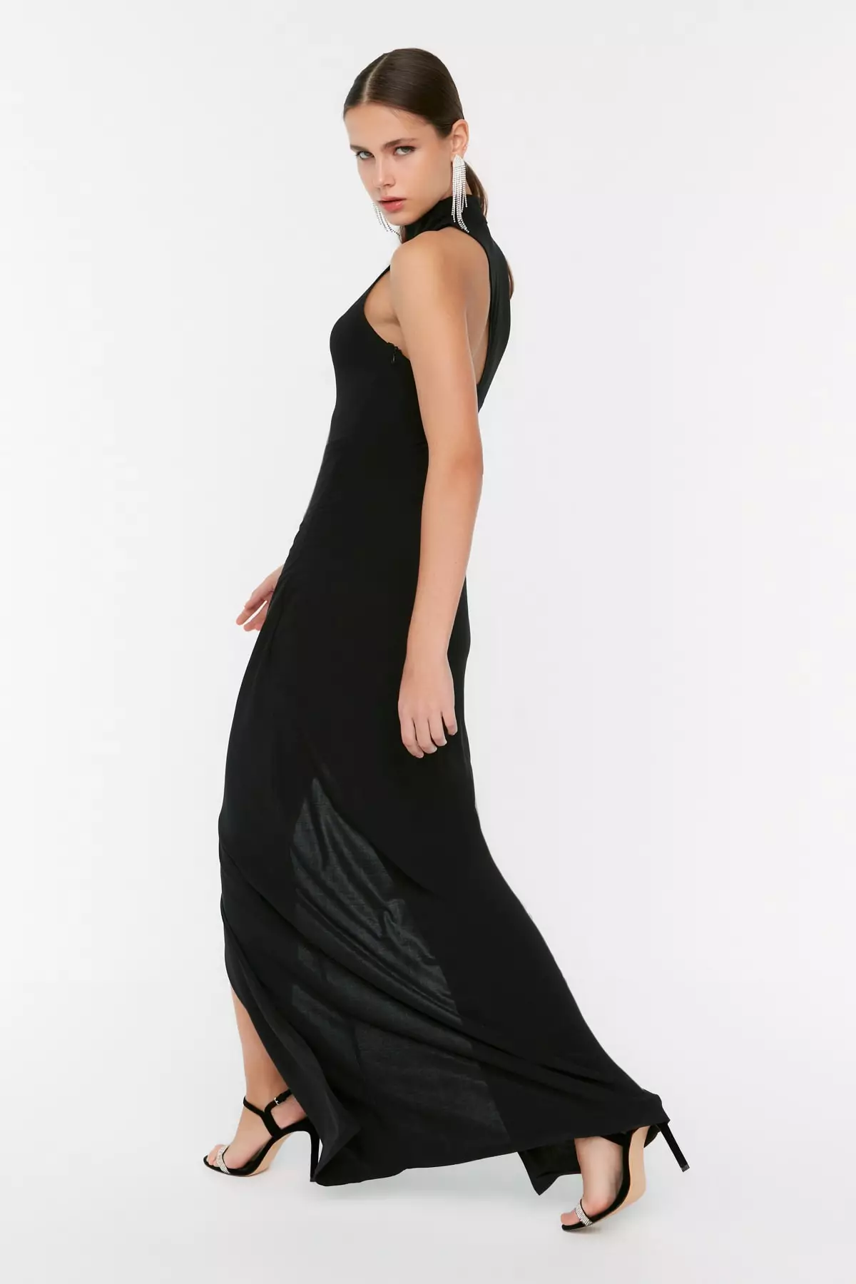 Mock neck evening gowns sale