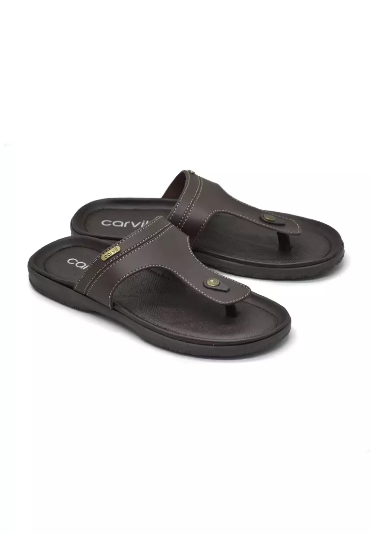 Carvil Sandal Pria Tuliano-01 M Dark Brown