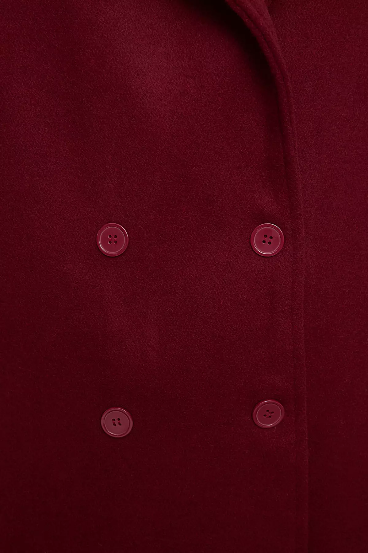 Long Wool Burgundy Oversize Cashew Coat