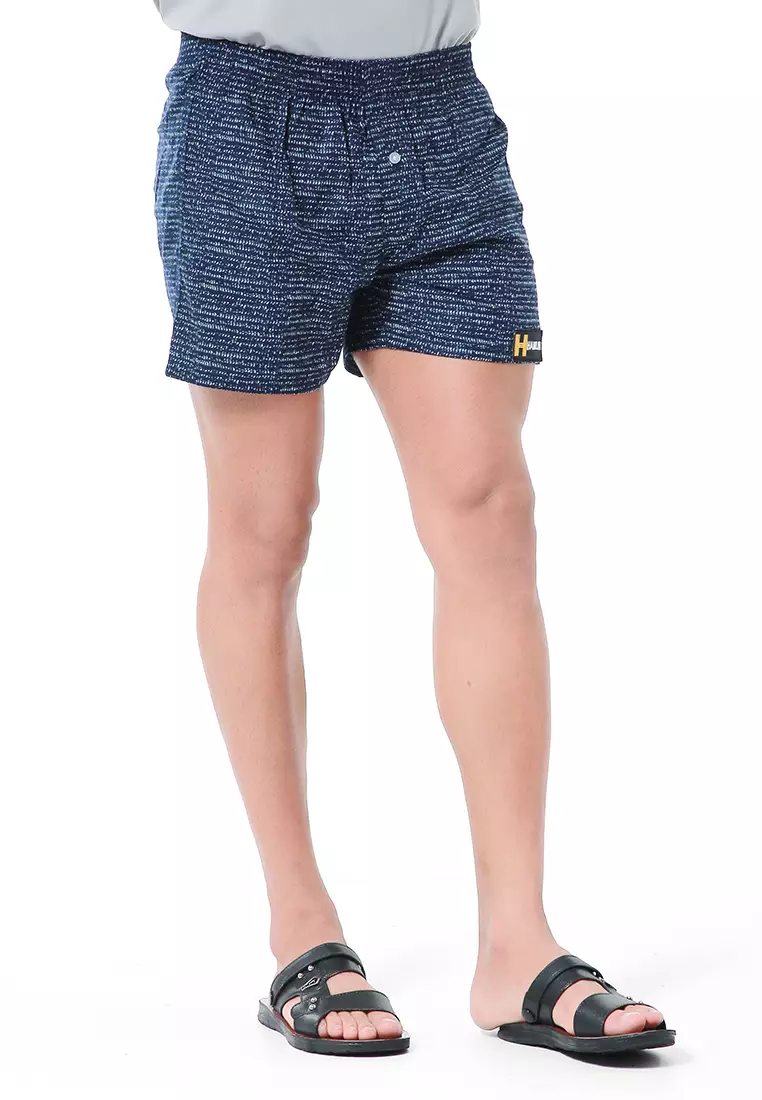 Grissham Celana Pendek Pria Short Boxer Comportable Material Cotton ORIGINAL - Blue