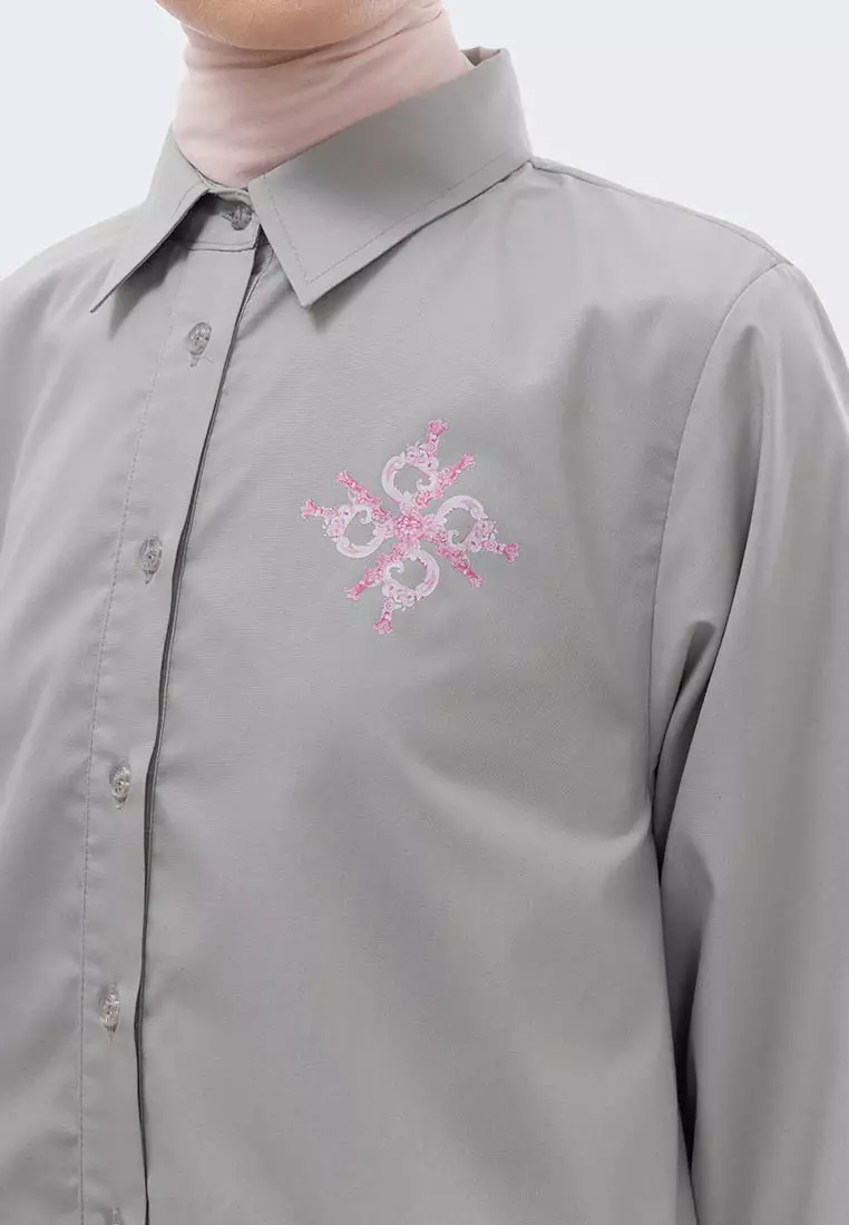 Ria Miranda Faded Blue Zaan Dress