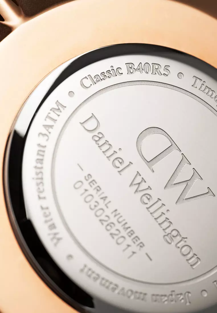 Classic Cambridge 40mm Watch White dial  Nato strap Rose gold Men's watch Male watch Watch for man DW