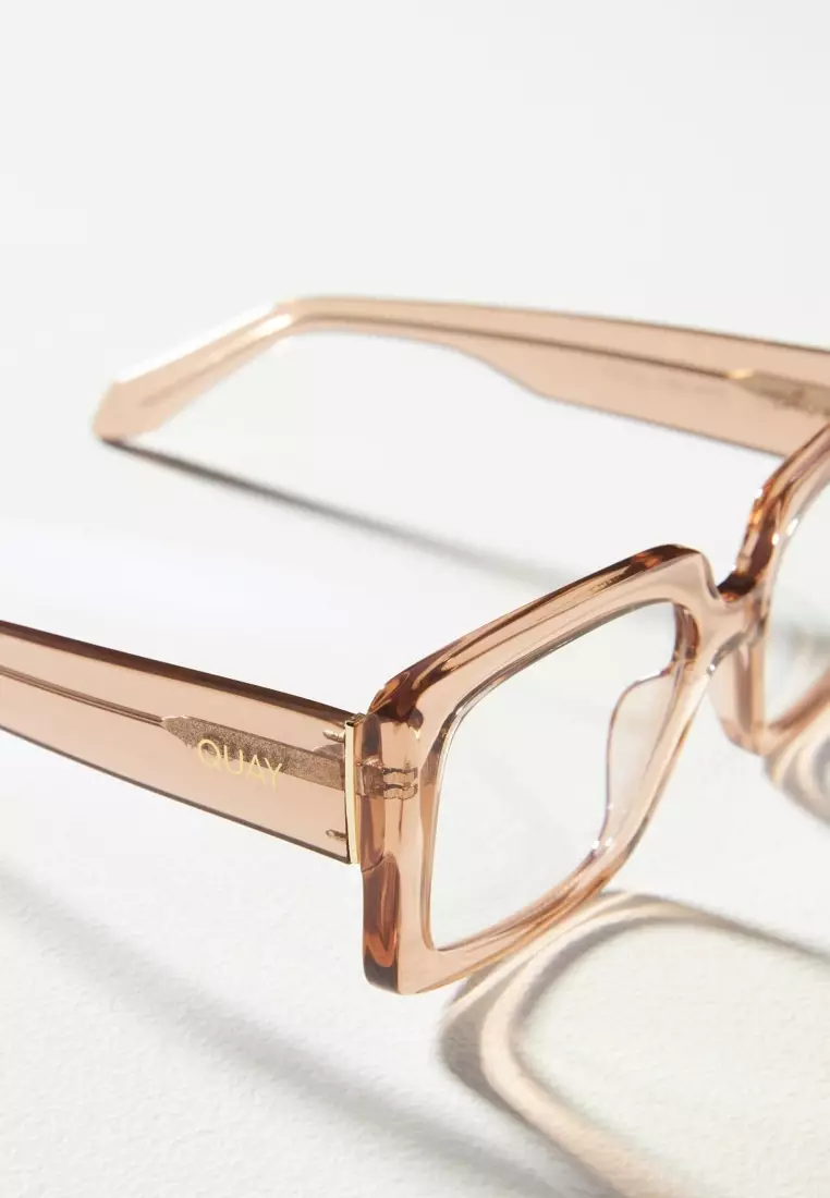 Total Vibe Blue Light Glasses - Tan/Clear