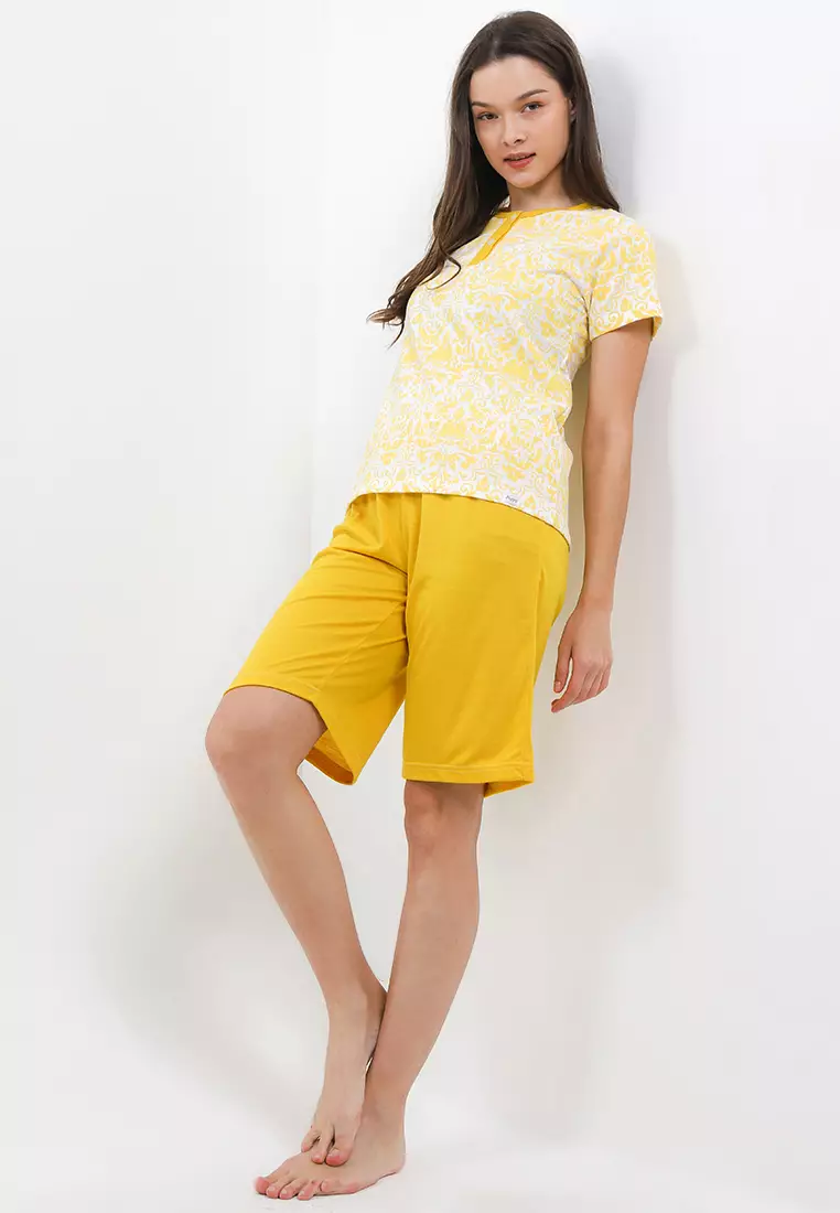 Pyjama Pijama Baju Tidur Short Sleeve Short Pants Sleepwear