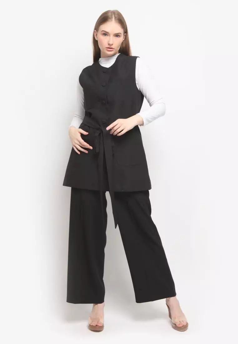 KLA Itang Yunasz Setelan Rompi Catalina Black