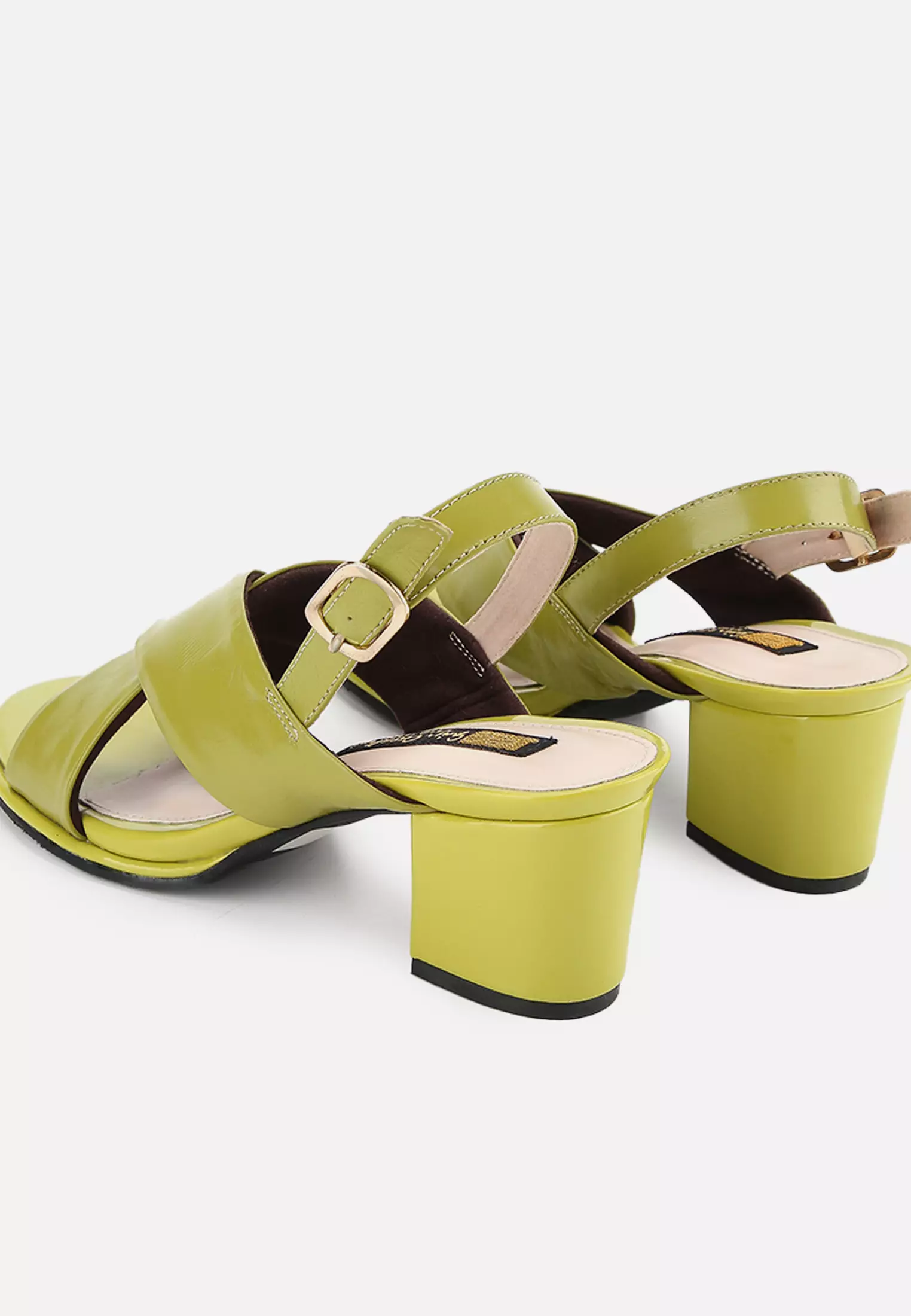 Chrisan Sandal Wanita Cross Strap Guinne Leather - Green
