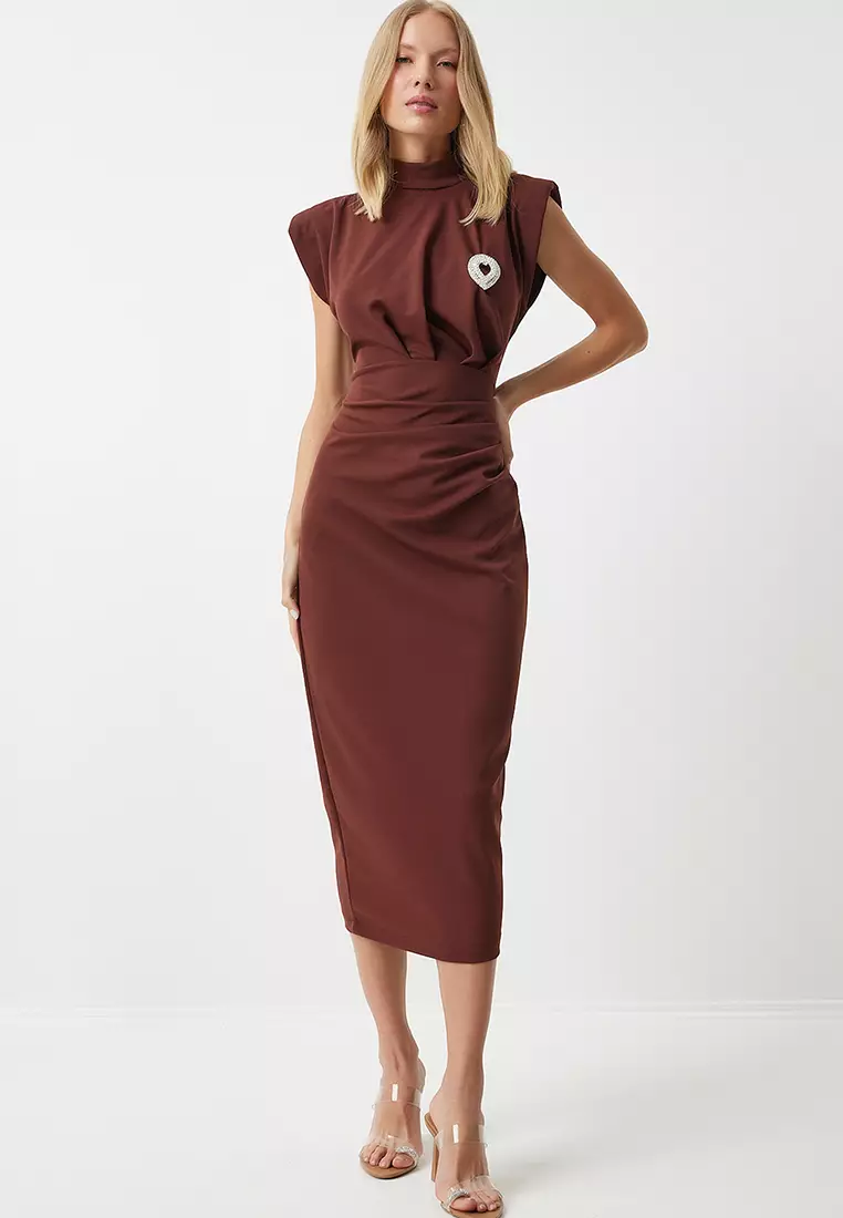 Brooch Midi Dress