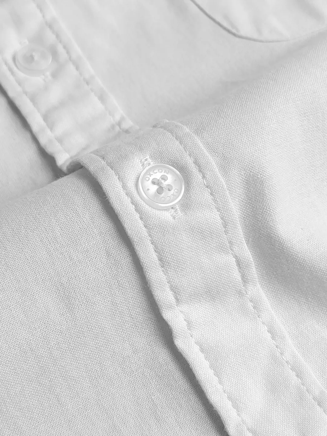 OXCON Kemeja Oxford Pria Pendek - Metro Series White