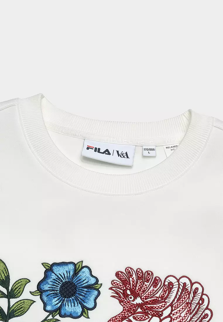 FILA CORE WHITE LINE HERITAGE Women's Pullover Sweater in White