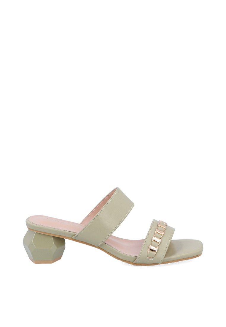 Medium Green Prism Heeled Sandals