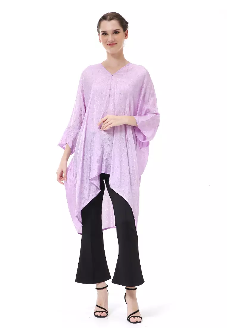 Albertine Tunik Blouse Atasan Kebaya Wanita Simple Design Material Viscose ORIGINAL - Lavender