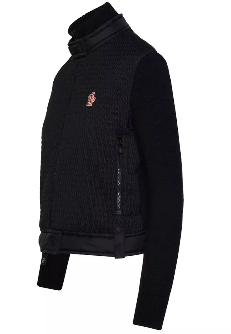 Wool Zip-Up Jacket in Black