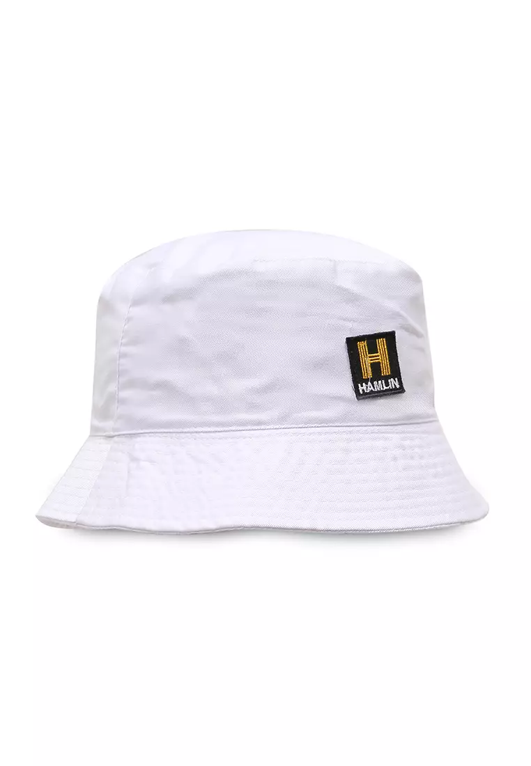 Zorke Bucket Hat Pria Fashion Casual Stylish Plain Material Cotton ORIGINAL - White