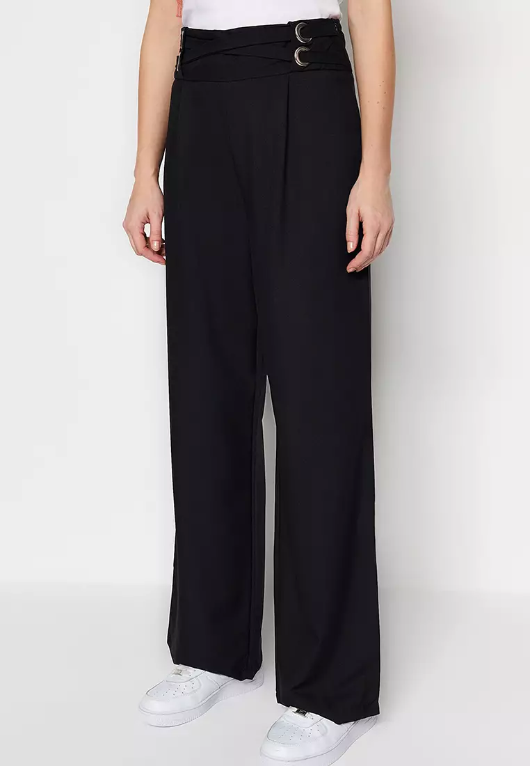 Select Moda Pants - Black - High Waist - Trendyol