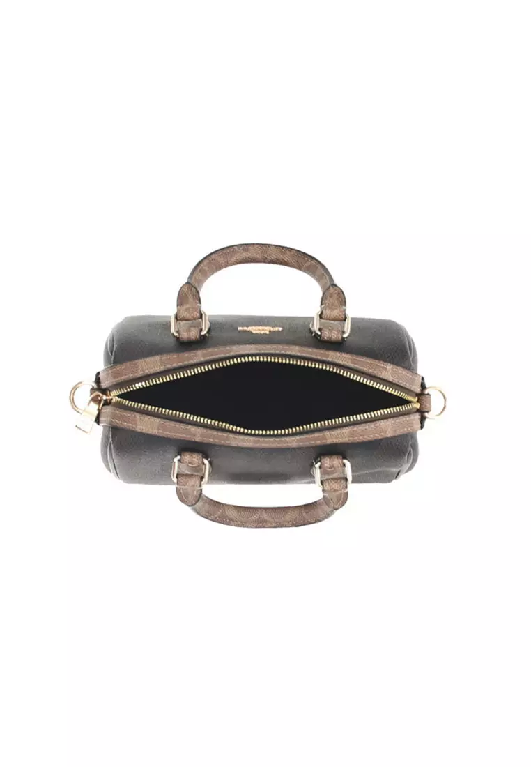 Mini Rowan Crossbody Bag In Blocked Signature Canvas CAB16