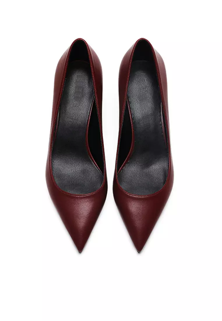 5CM Uniform Pointed Mid Heel Shoes HZL151