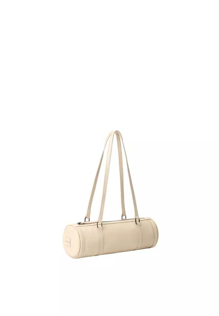 Barrel Baguette Bag - Cream Beige