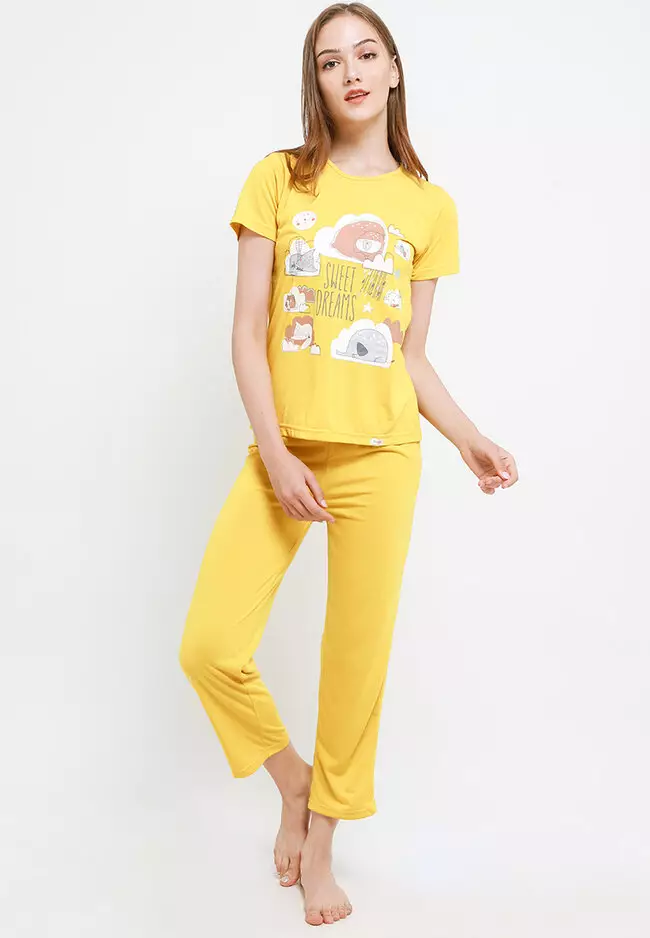 Jual Puppy Pyjama Short Sleeve Long Pants Sleepwear Original 2025