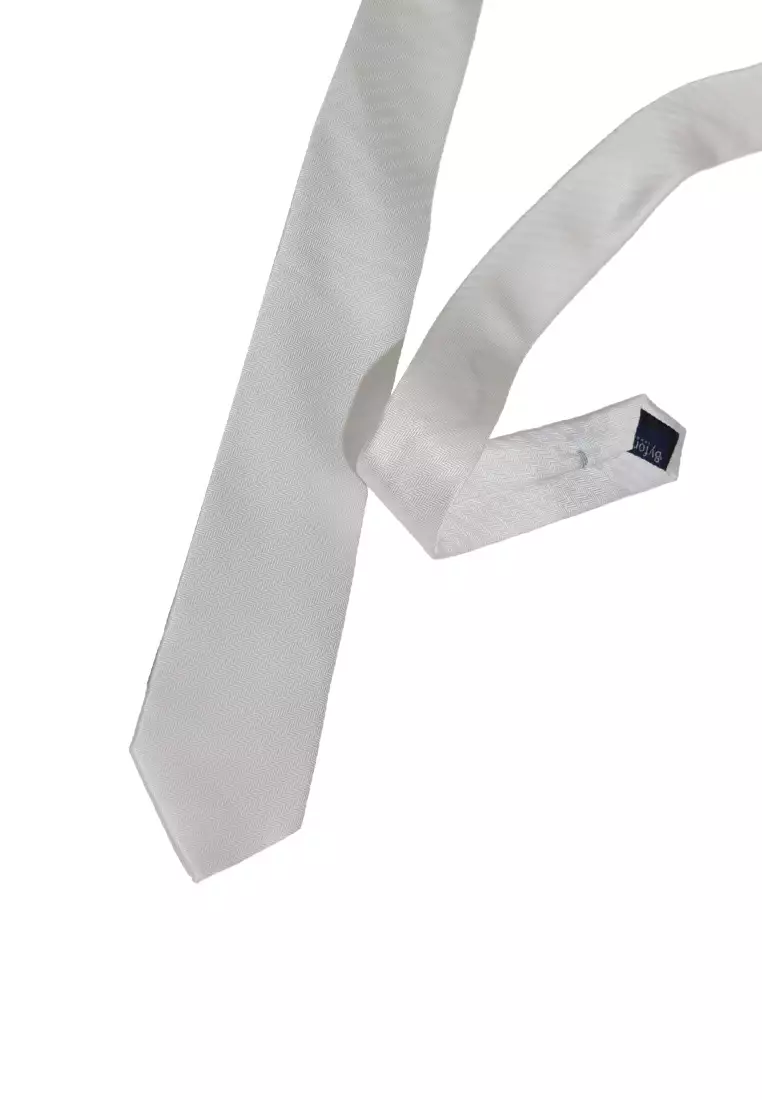 Byford Mens Micro Polyester Neck Tie 6.5 - 3026004A-90White