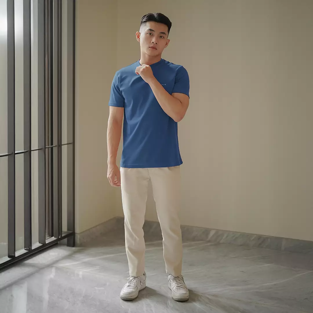 Kale JUNO DENIM/ Cotton Cloudy / Atasan Kaos Pria / Kaos Basic Pria