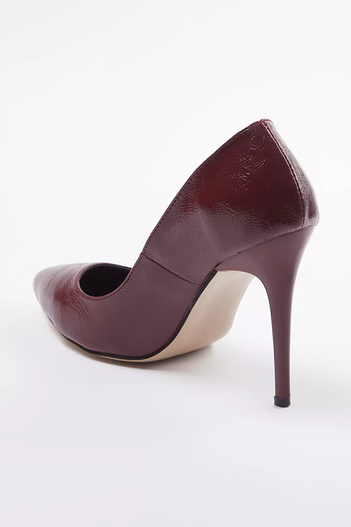 Claret Red Thin Heeled Pointed Toe Stiletto - Takaw25To00024