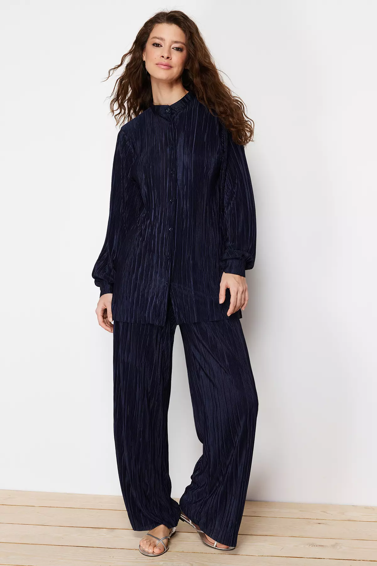 Modest Pleated Two-Piece Set