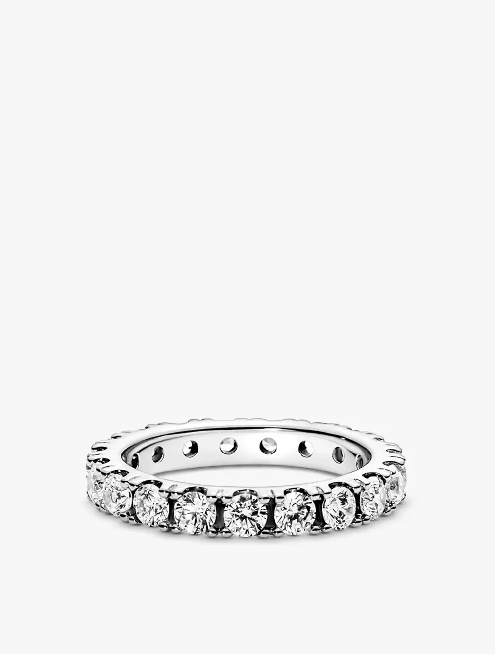 Sterling silver ring with clear cubic zirconia