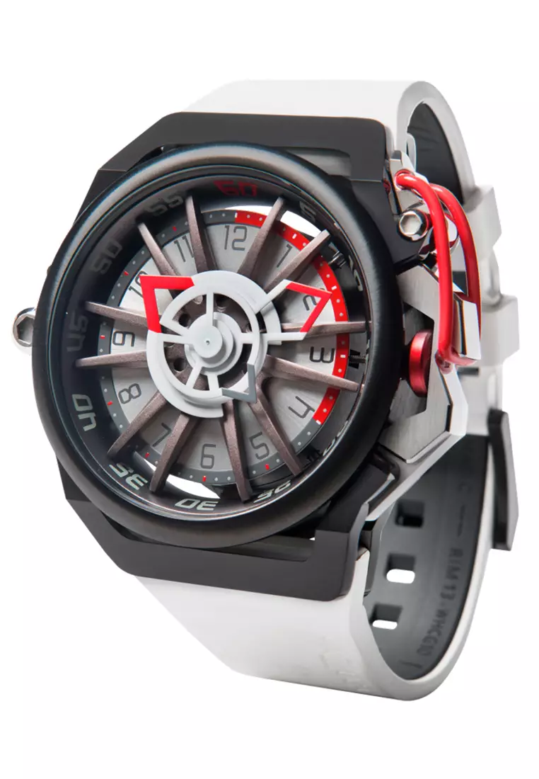 MAZZUCATO RIM SPORT 13-WHCG10 - Reversible Automatic Watch - White Rubber Strap