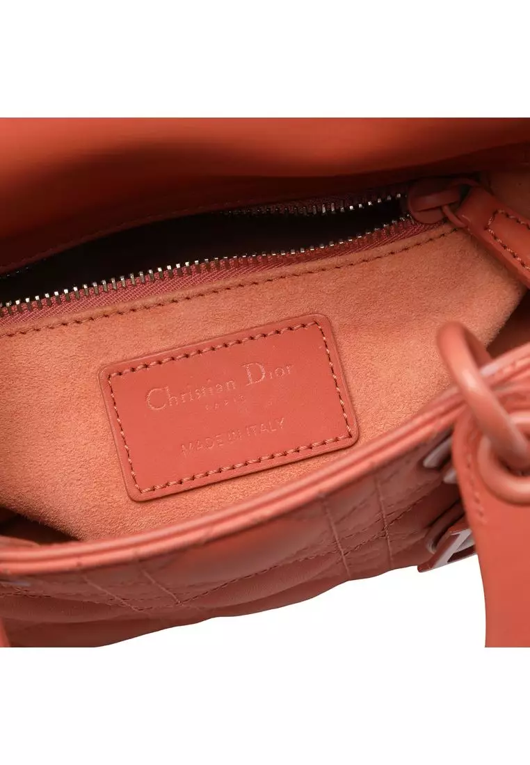 Pre-Loved Dior Mini Ultra Matte Calfskin Cannage Lady Dior