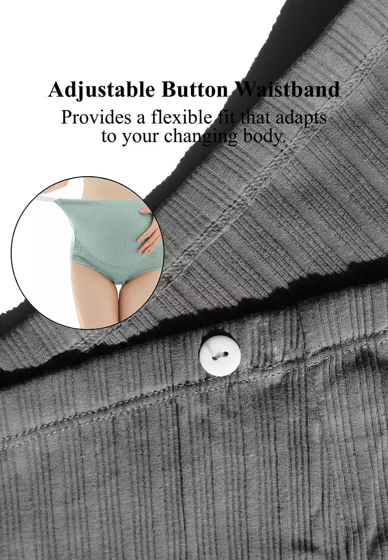 Black 2pcs Pack Maternity Support Panties