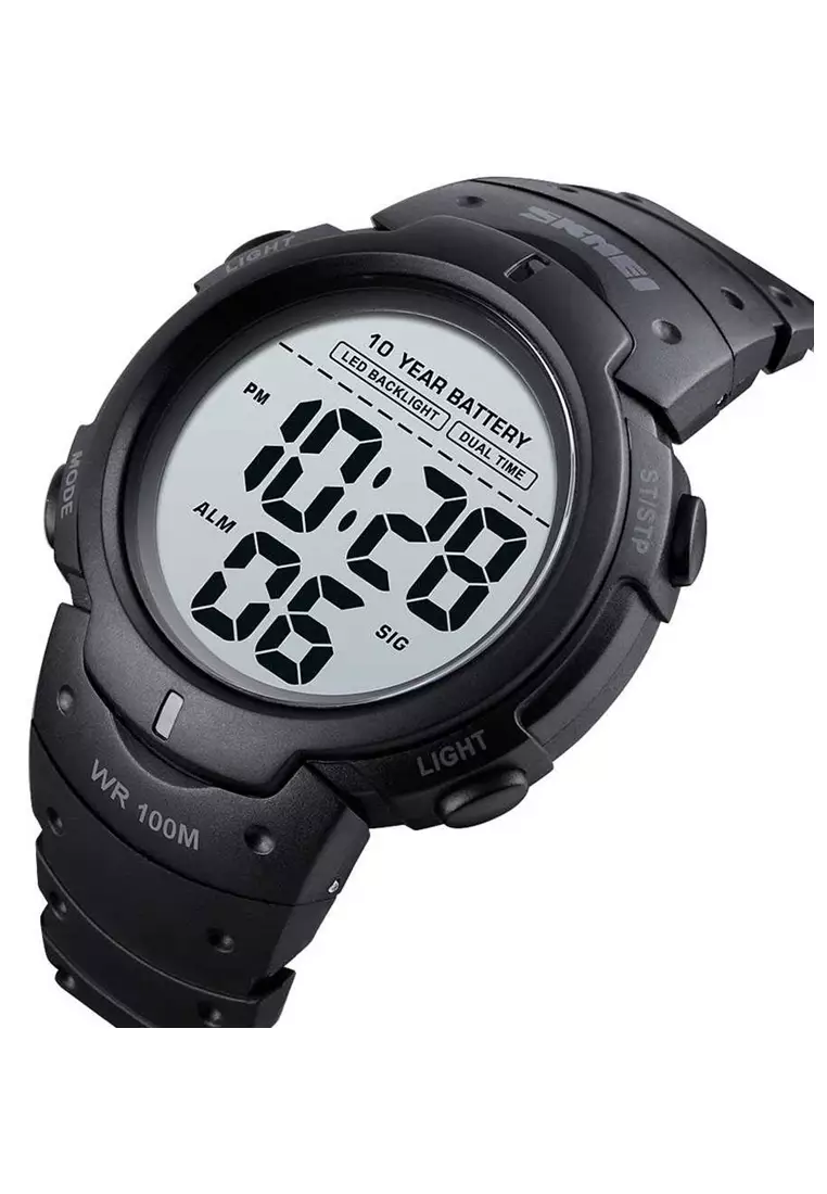 Jam Tangan Casual Digital Pria Waterproof 100M Strap Tali Material Silicone WQ23 ORIGINAL